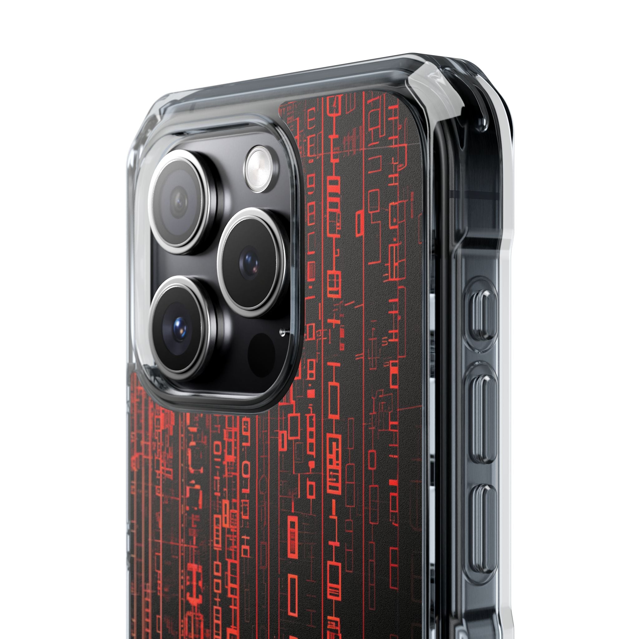 Crimson Glyphs iPhone 15 Pro Case - Impact