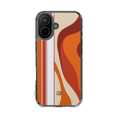 Orange Impact MagSafe Phone Case for iPhone - Terracotta Metro Line