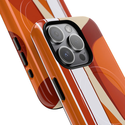 Orange Tough 2.0 Magsafe Phone Case for iPhone - Terracotta Metro Line