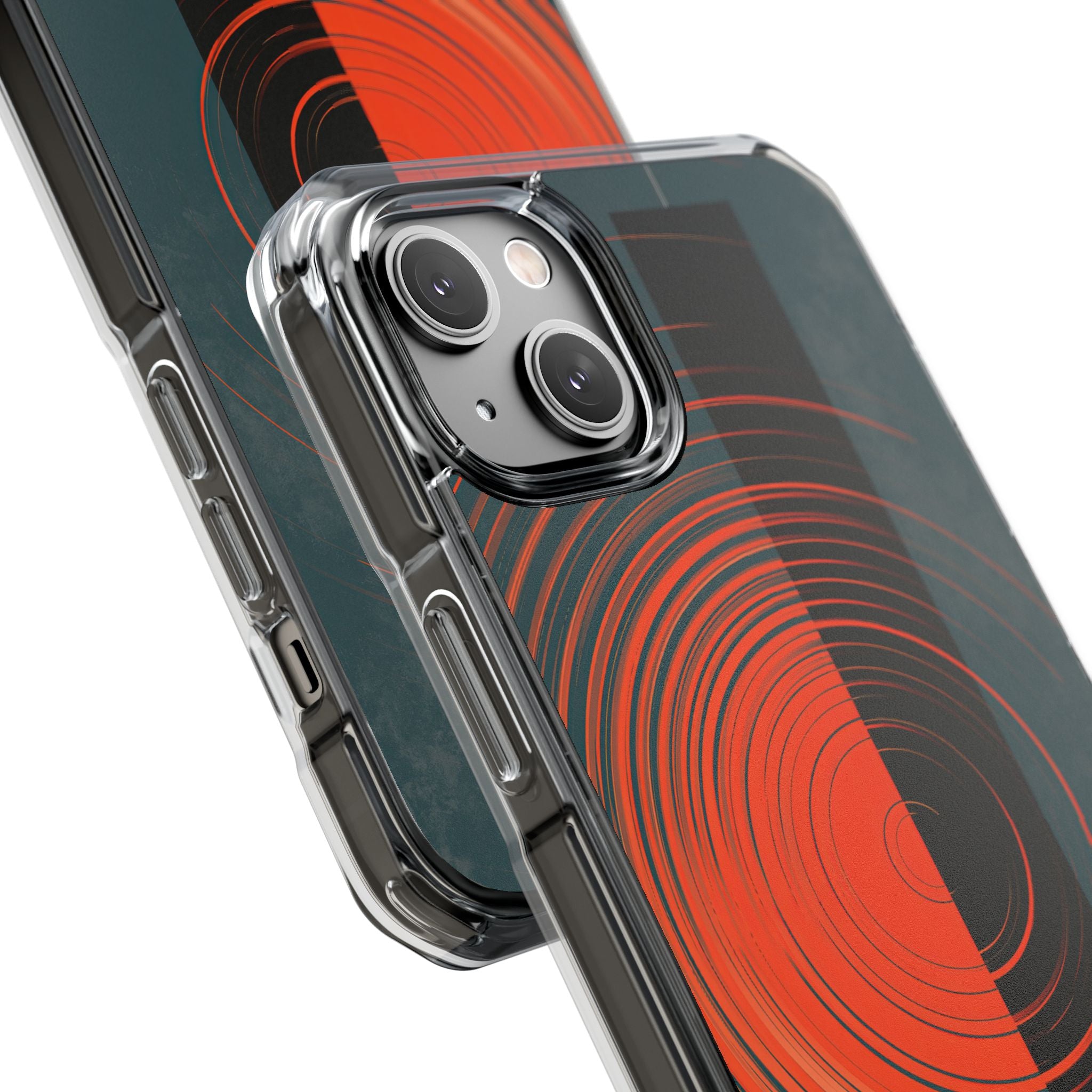 Teal Impact MagSafe Phone Case for iPhone - Burnt Slate Radial