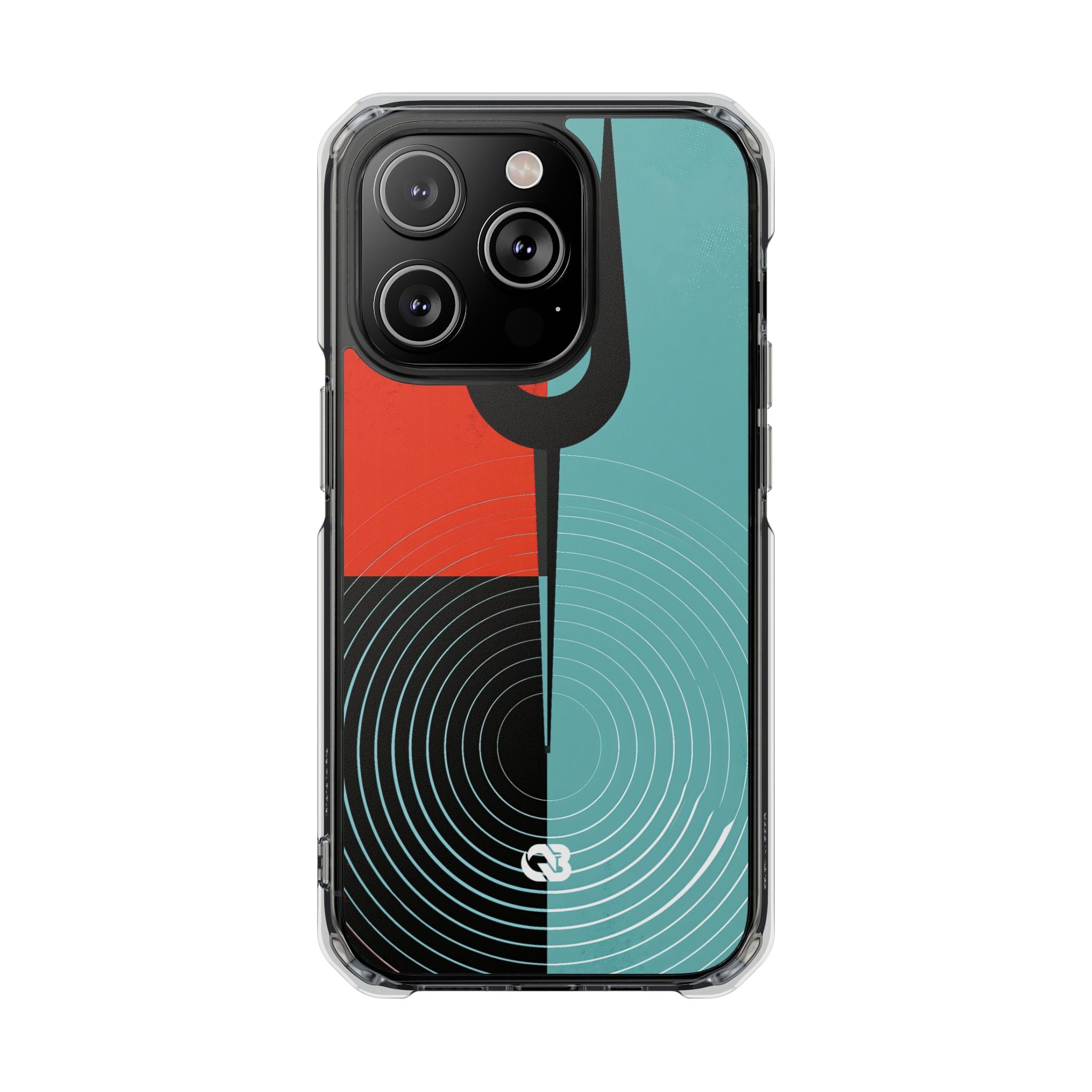 Teal Impact MagSafe Phone Case for iPhone - Sonic Static Split