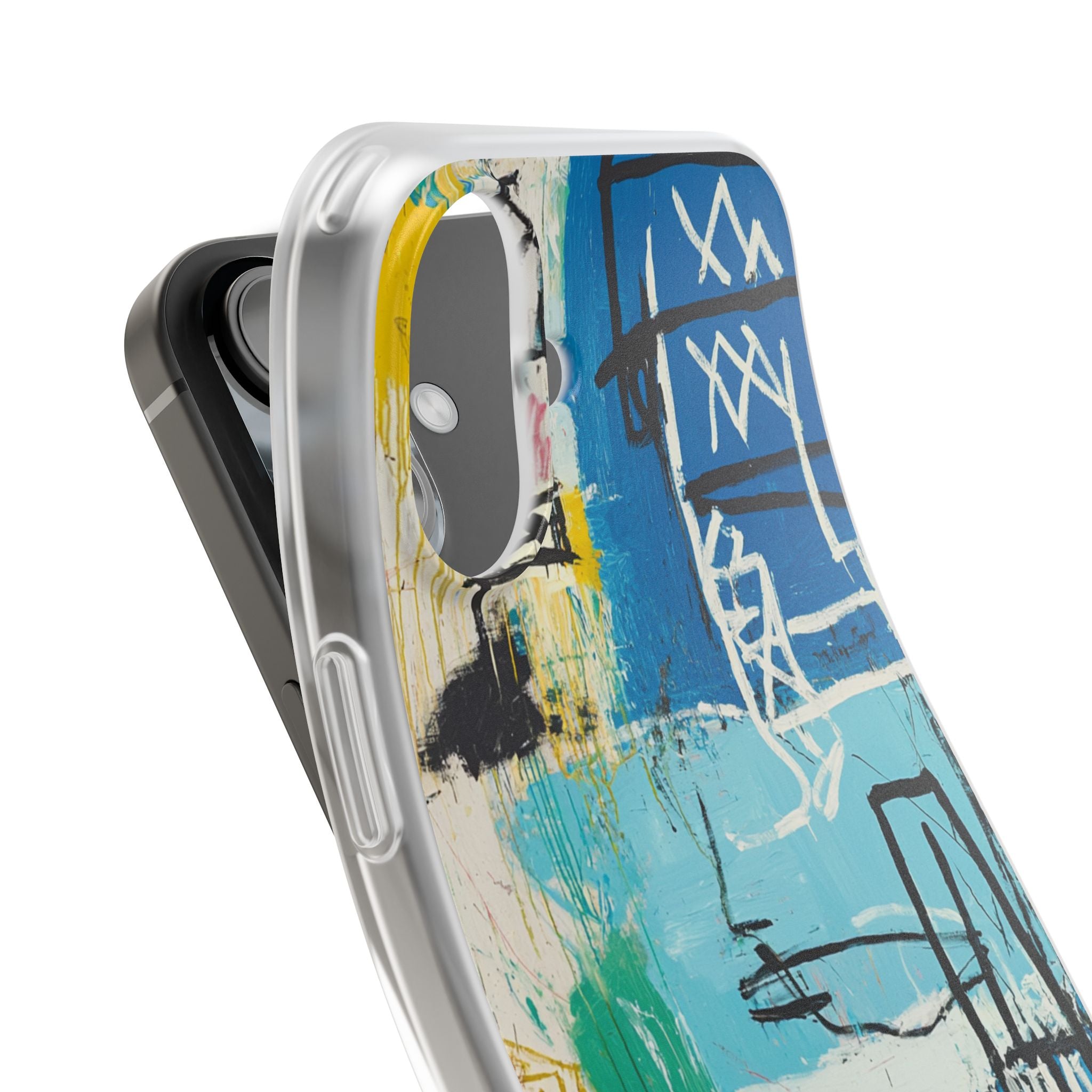 Azure Urban Scribble · Soft Phone Case for iPhone