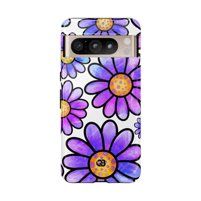Violet Grunge Bloom · Tough Mobilskal för Google Pixel