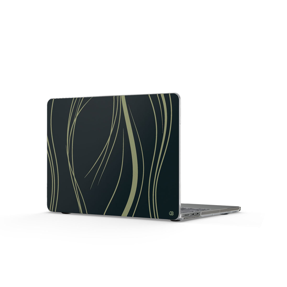 Serpentine Reeds · Clear Hard Case for MacBook · Green