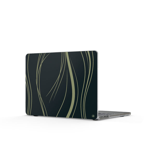 Serpentine Reeds · Clear Hard Case for MacBook · Green