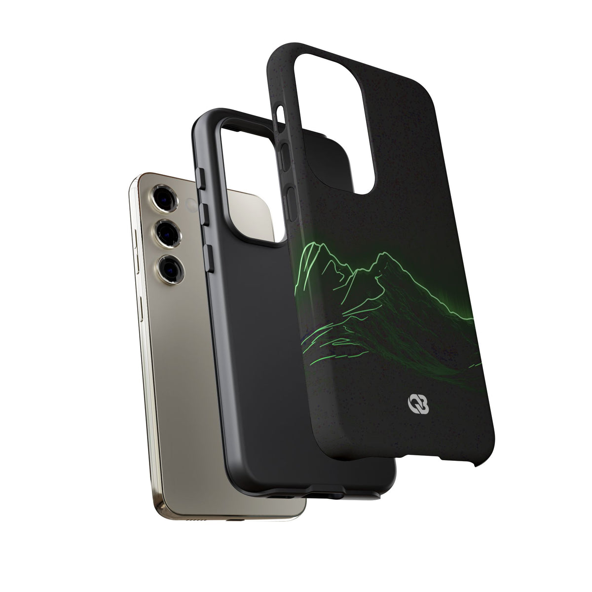 Nordic Mountain Contour · Tough Phone Case for Samsung · Black