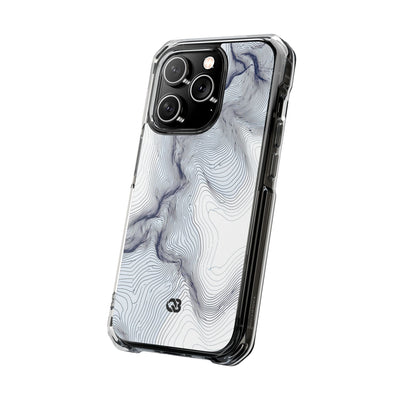 White Impact MagSafe Phone Case for iPhone - Nordic Ridge Topo