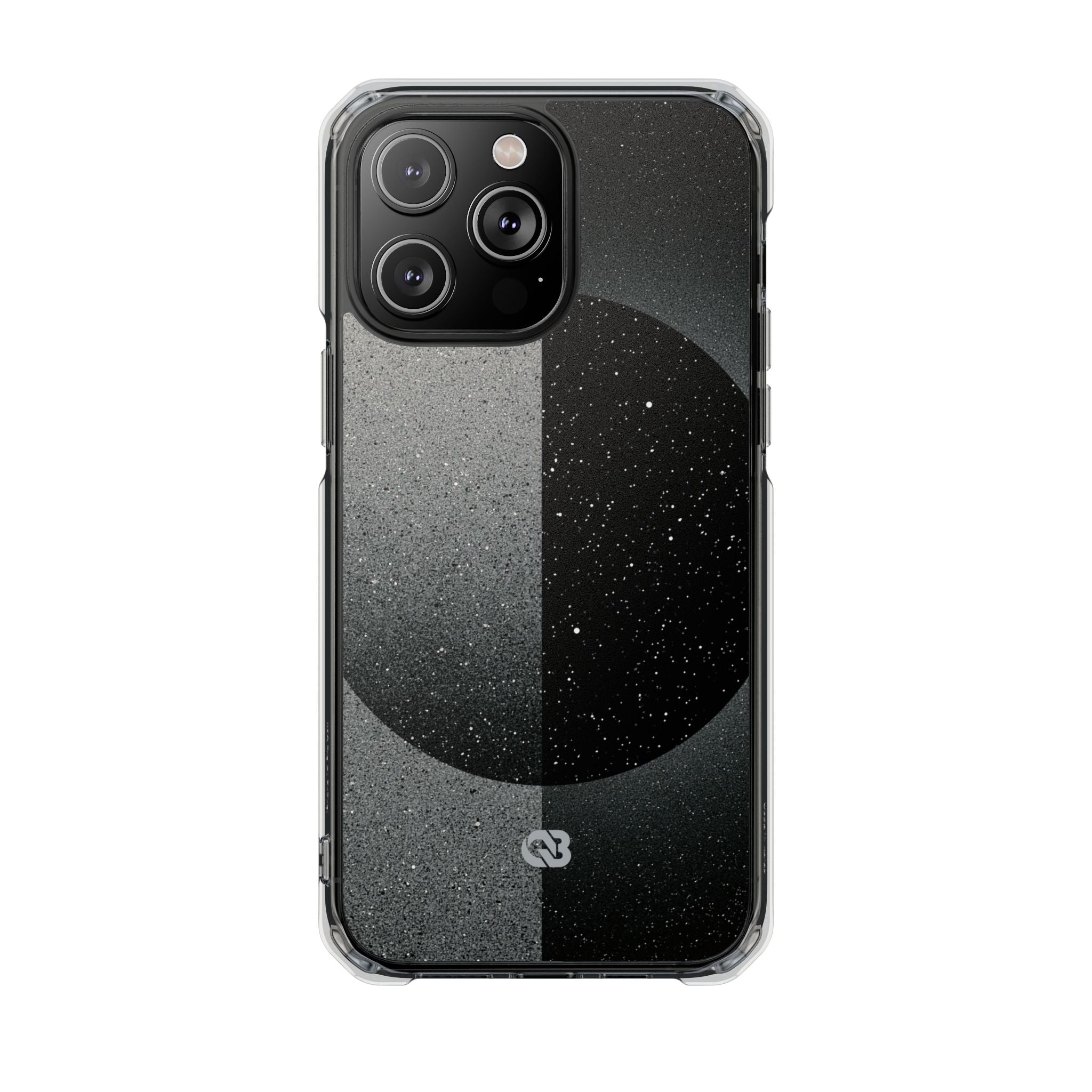 Black Impact MagSafe Phone Case for iPhone - Lunar Static Orbit