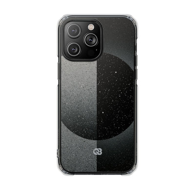 Black Impact MagSafe Phone Case for iPhone - Lunar Static Orbit