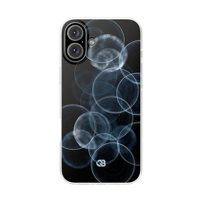 Blue Lite Phone Case for iPhone - Cyan Pulse Ripple