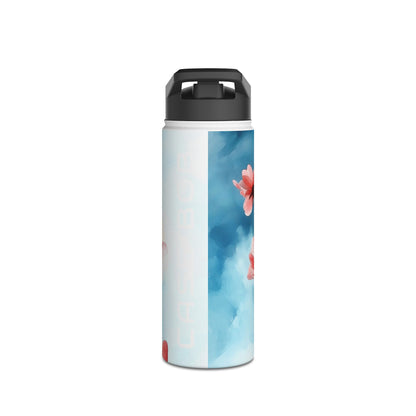 Pink Bloom Drift - Stainless Steel Water Bottle