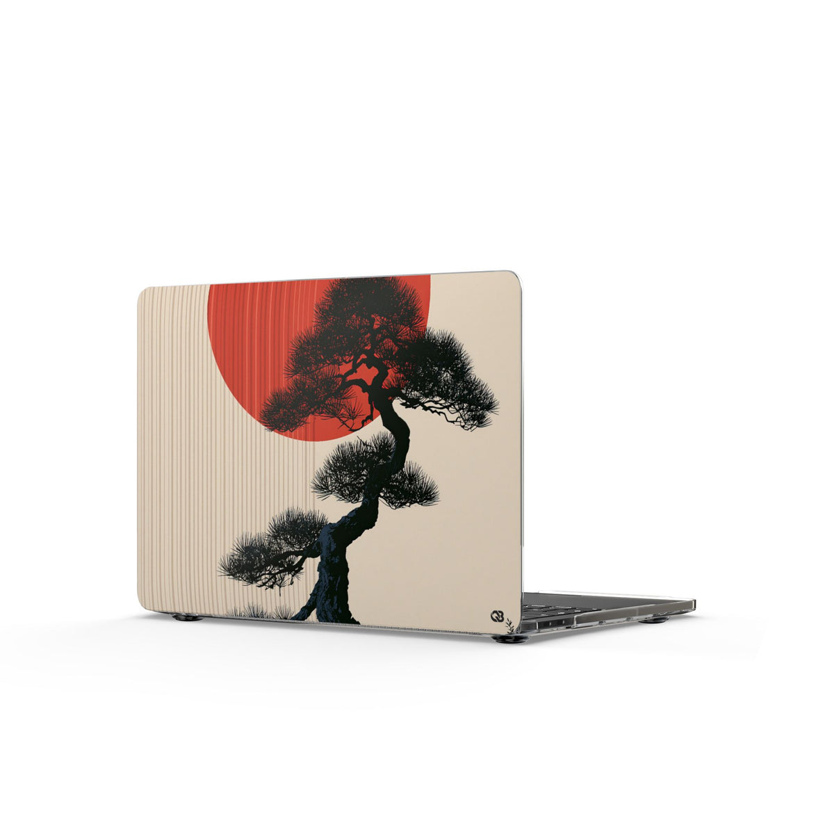 Crimson Sun Bonsai · Clear Hard Case for MacBook · Beige
