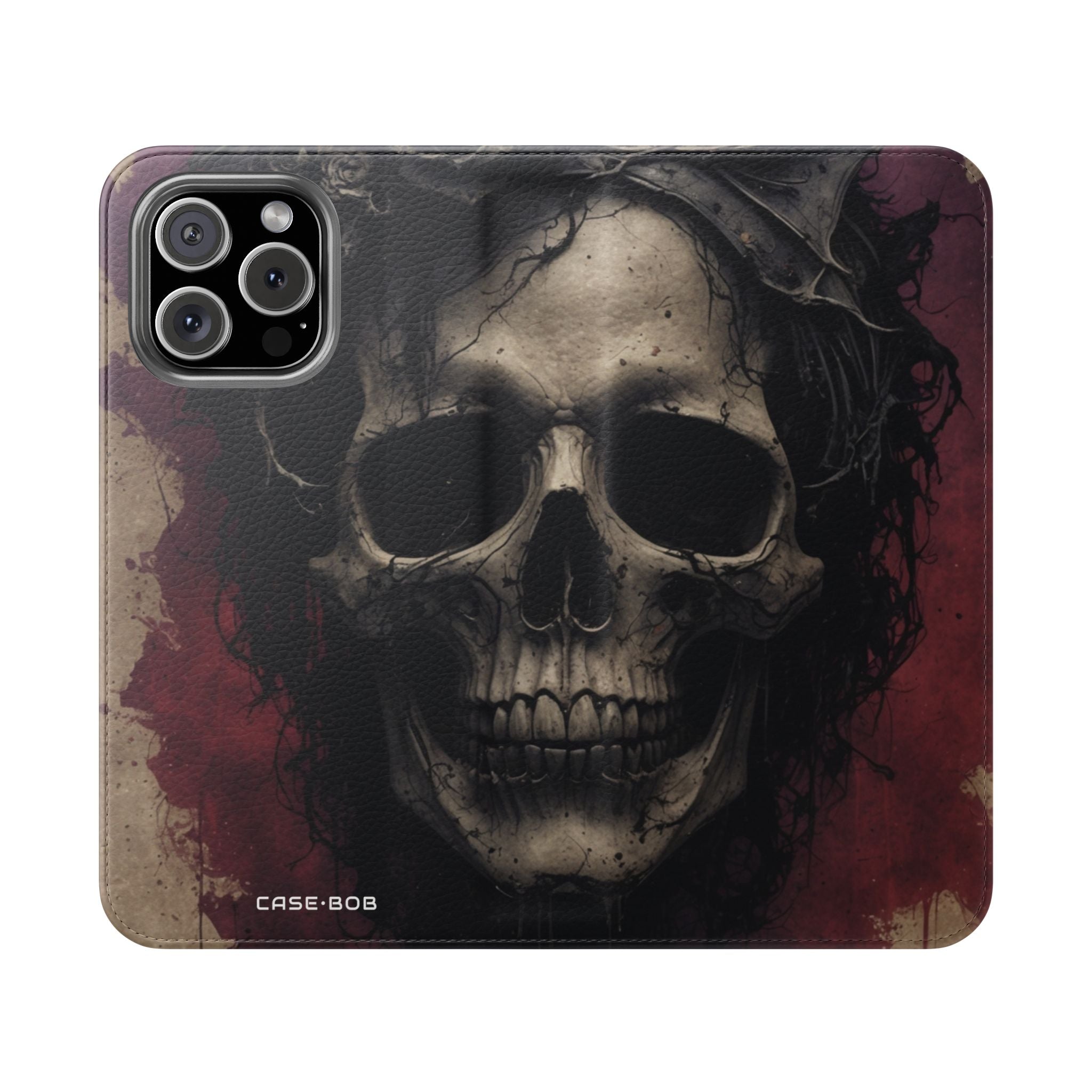 Winged Skull Rose - iPhone 16 Max Case - Wallet