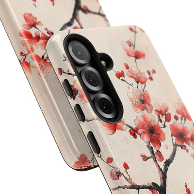 Crimson Silk Flora · Tough Phone Case for Samsung