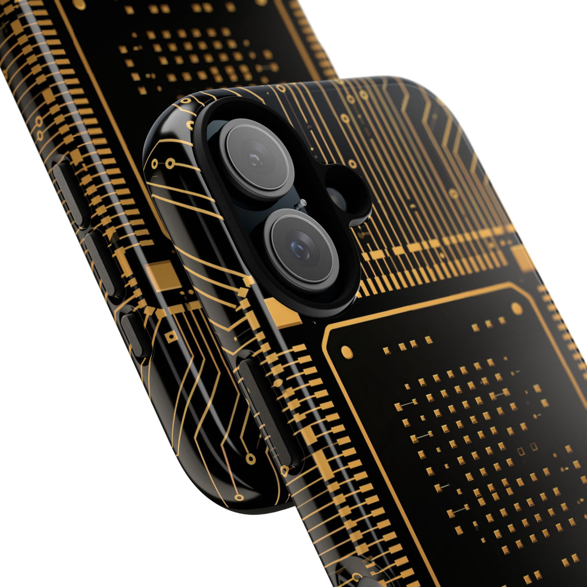 Gold Tough Phone Case for iPhone - Cyber Gold Processor
