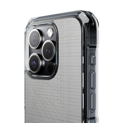 Grey Impact MagSafe Phone Case for iPhone - Chrome Mesh Warp