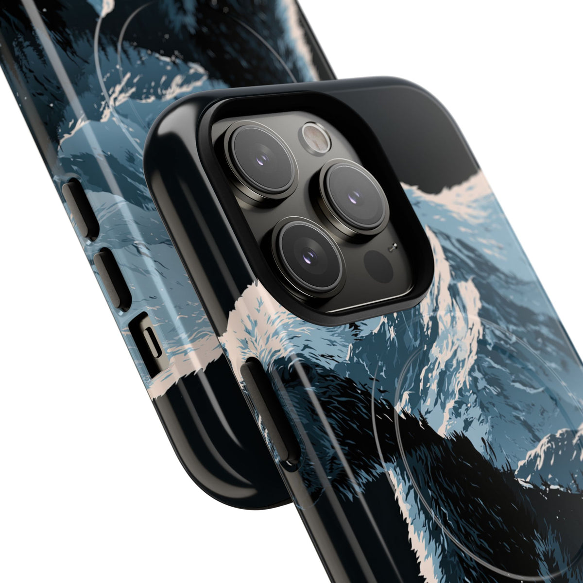 Nordic Arctic Bear · Tough 2.0 Magnetic Phone Case for iPhone · Black