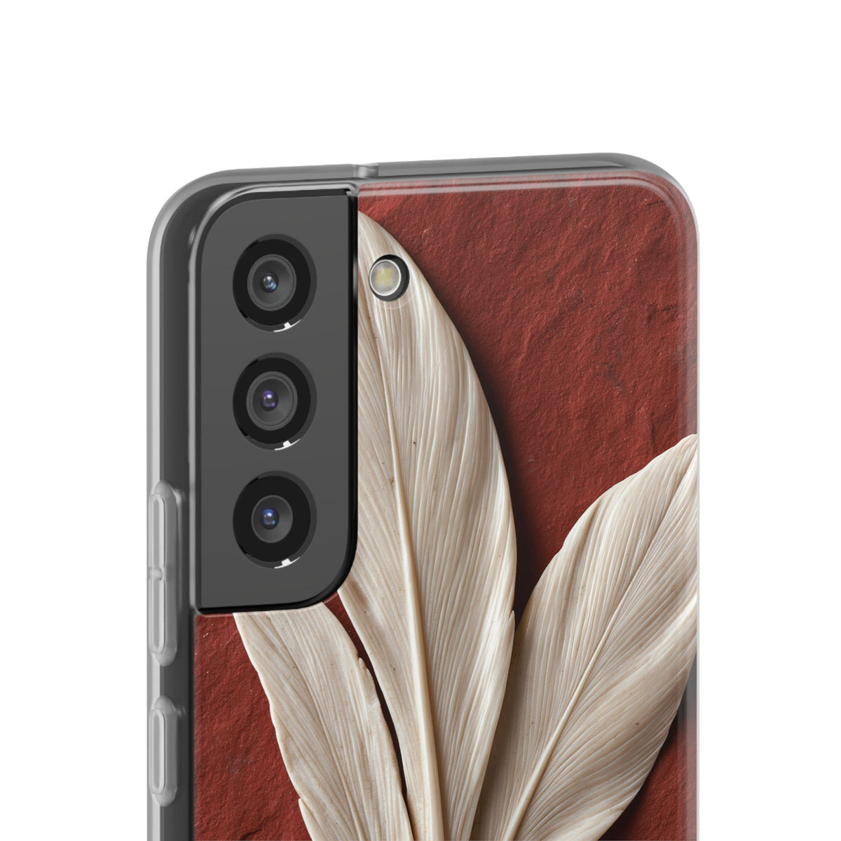Carved Ivory Plume · Lite Phone Case for Samsung · Red