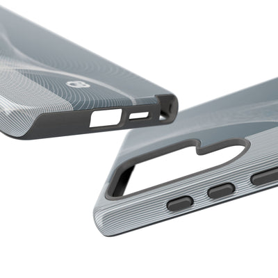 Grey Tough Phone Case for Samsung - Slate Mesh Horizon