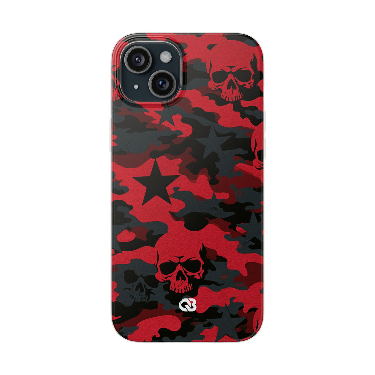 Crimson Skull Camo · Lite Phone Case for iPhone ·  Red