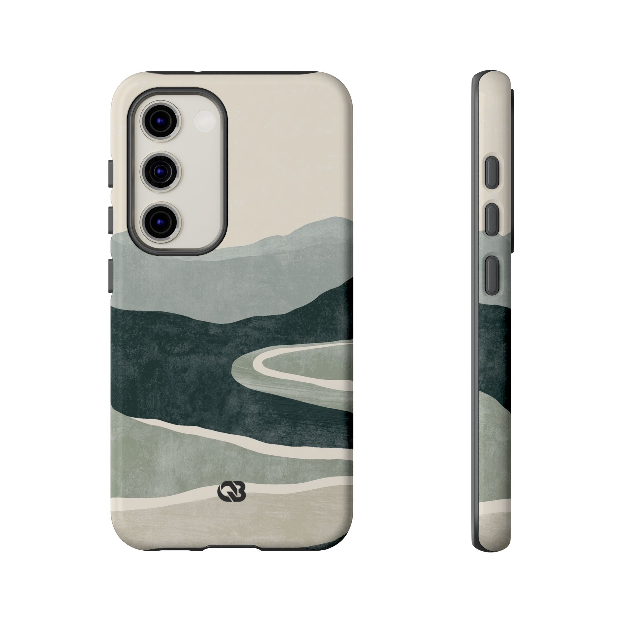 Green Tough Phone Case for Samsung - Misty Sage Valley