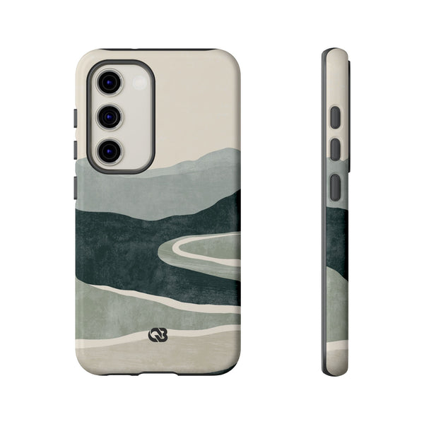 Muted Valley Vista · Tough Phone Case for Samsung · Green