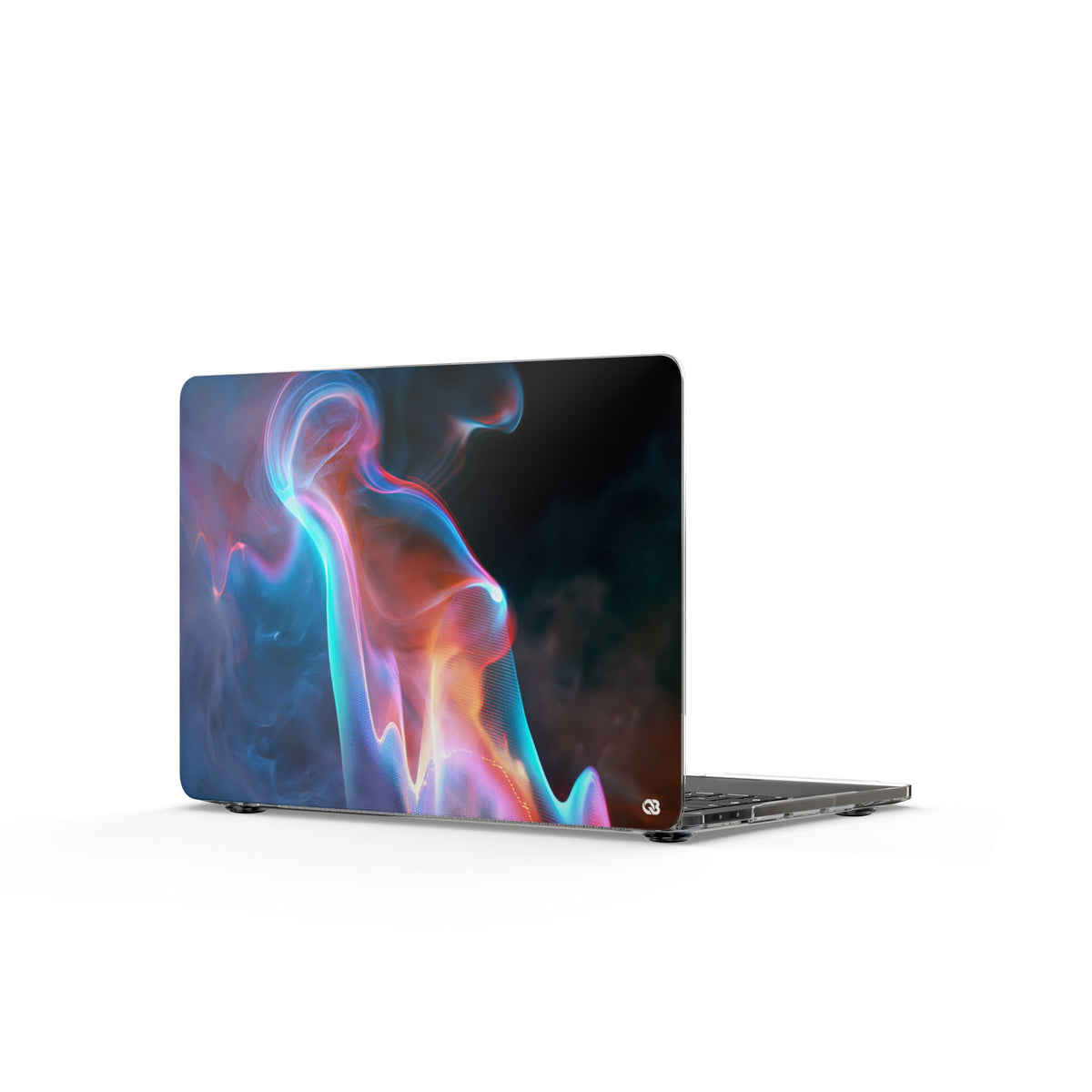 Neon Waveform · Clear Hard Case for MacBook · Black