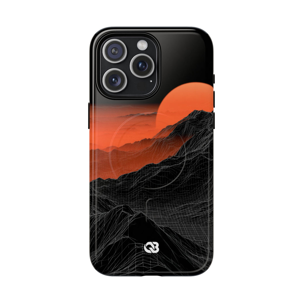 Solar Ridge Mesh · Tough 2.0 Magnetic Phone Case for iPhone · Black
