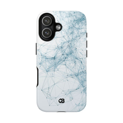 Blue Tough Phone Case for iPhone - Glacial Neural Web