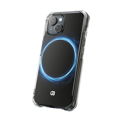 Luminous Corona · Clear Impact Magnetic Phone Case for iPhone · Blue