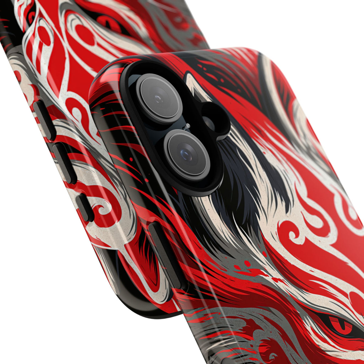 Crimson Kitsune Spirit · Tough Phone Case for iPhone · Red