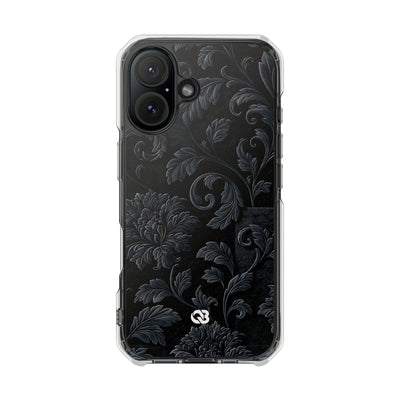 Obsidian Damask · Clear Impact Magnetic Phone Case for iPhone ·  Black