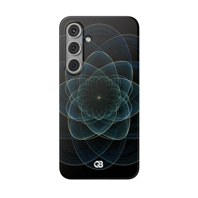 Blue Lite Phone Case for Samsung - Celestial Wireframe Bloom