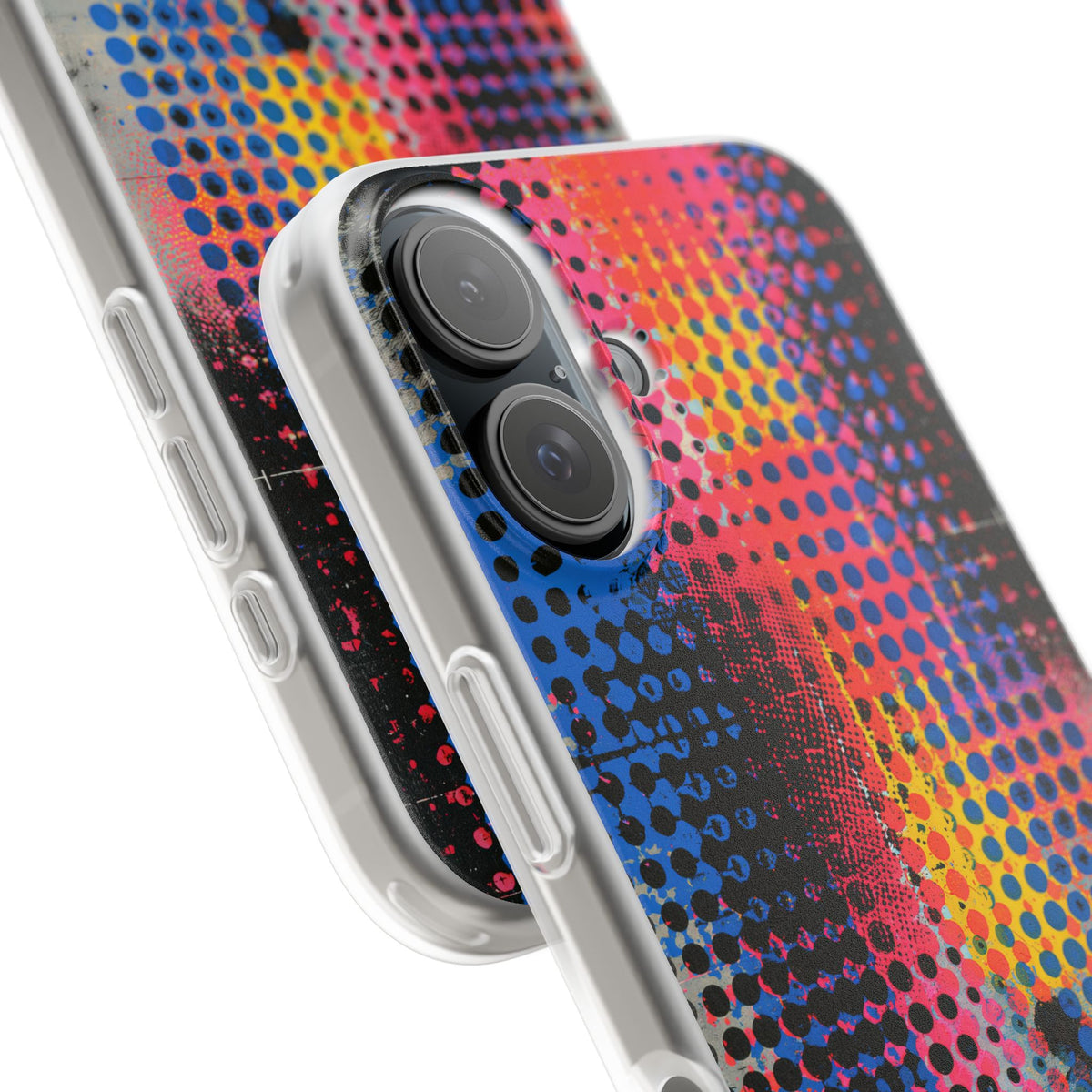 Chromatic Halftone Grid · Lite Phone Case for iPhone ·  Blue
