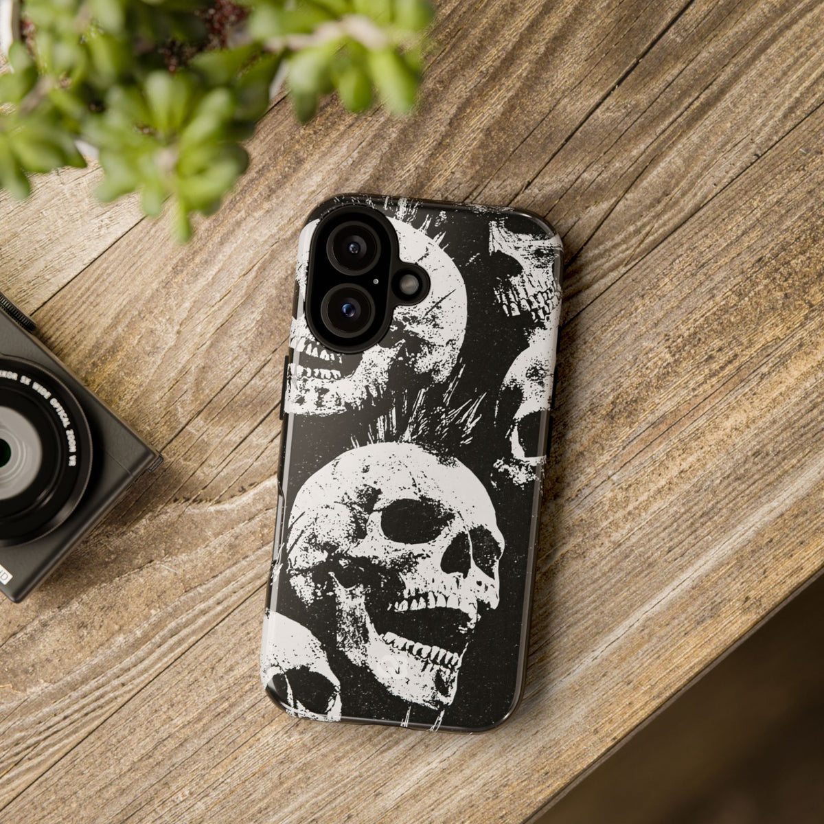 Punk Skull Riot · Tough Phone Case for iPhone · Black