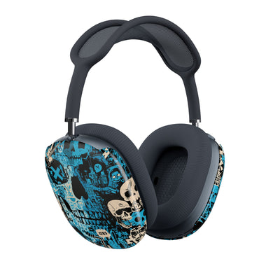 Electric Skull Graffiti · Hard Case for AirPods Max · Blue
