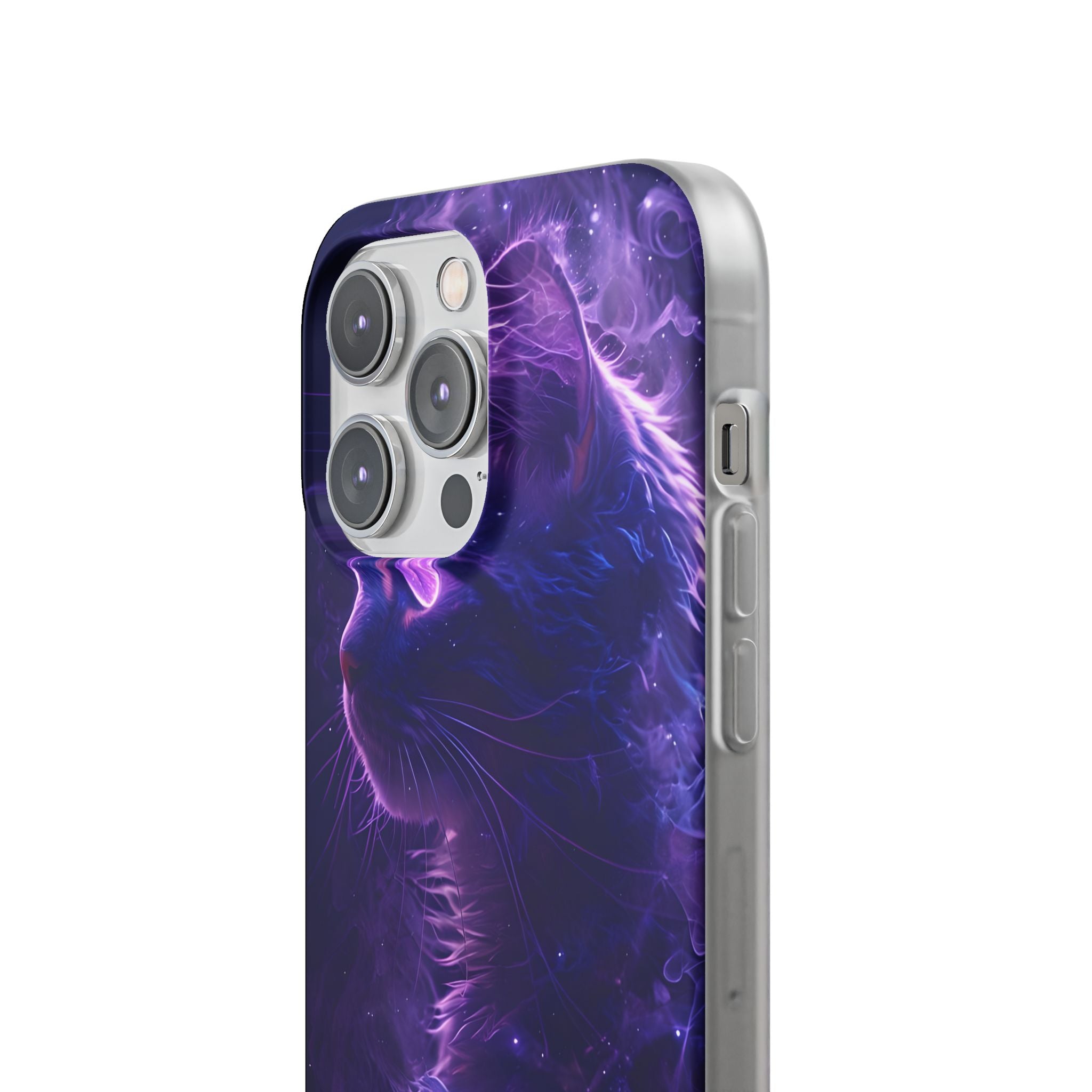 Purple Void Feline · Soft Custodia per iPhone