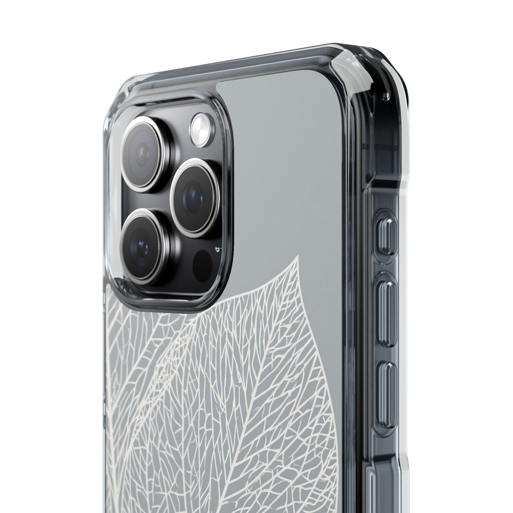 Grey Impact MagSafe Phone Case for iPhone - Frosted Ash Veins