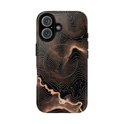 Mesa Elevation Contour · Tough 2.0 Magnetic Phone Case for iPhone · Black