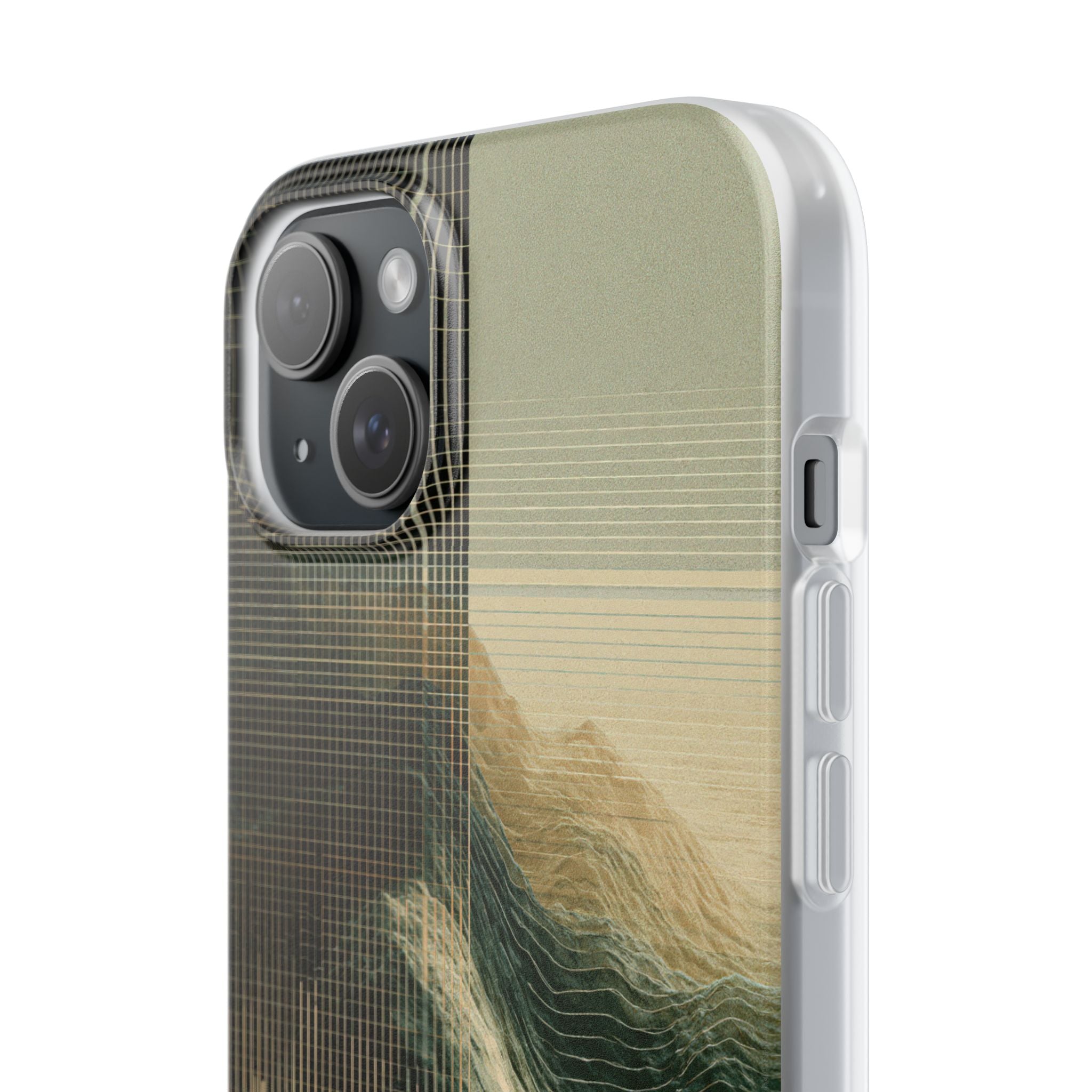 Beige Lite Phone Case for iPhone - Veridian Data Ridge