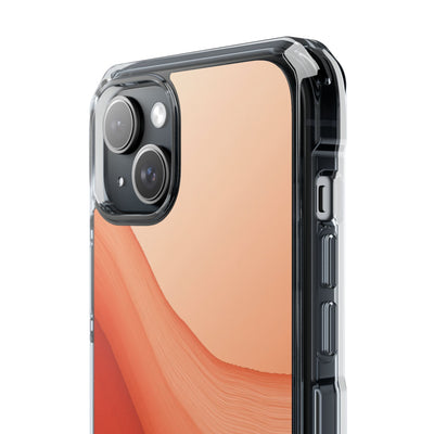 Terracotta Flow · Clear Impact Magnetic Phone Case for iPhone · Orange