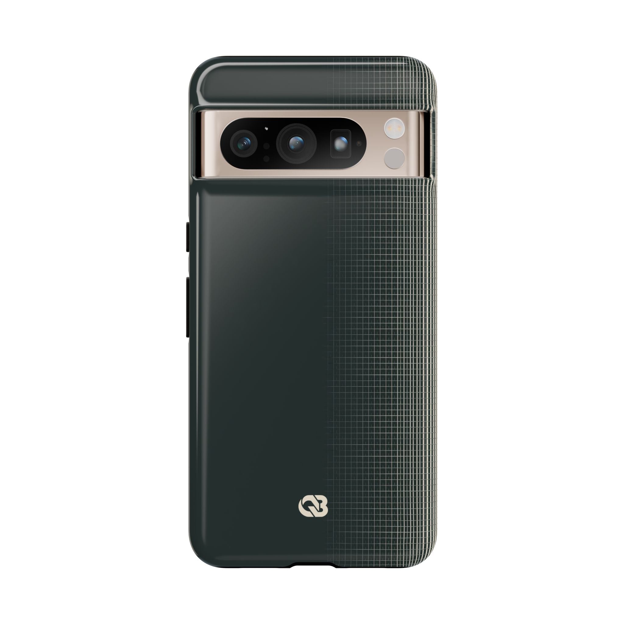 Grey Tough Phone Case for Google Pixel - Charcoal Tech Grid