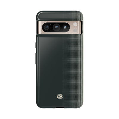 Grey Tough Phone Case for Google Pixel - Charcoal Tech Grid