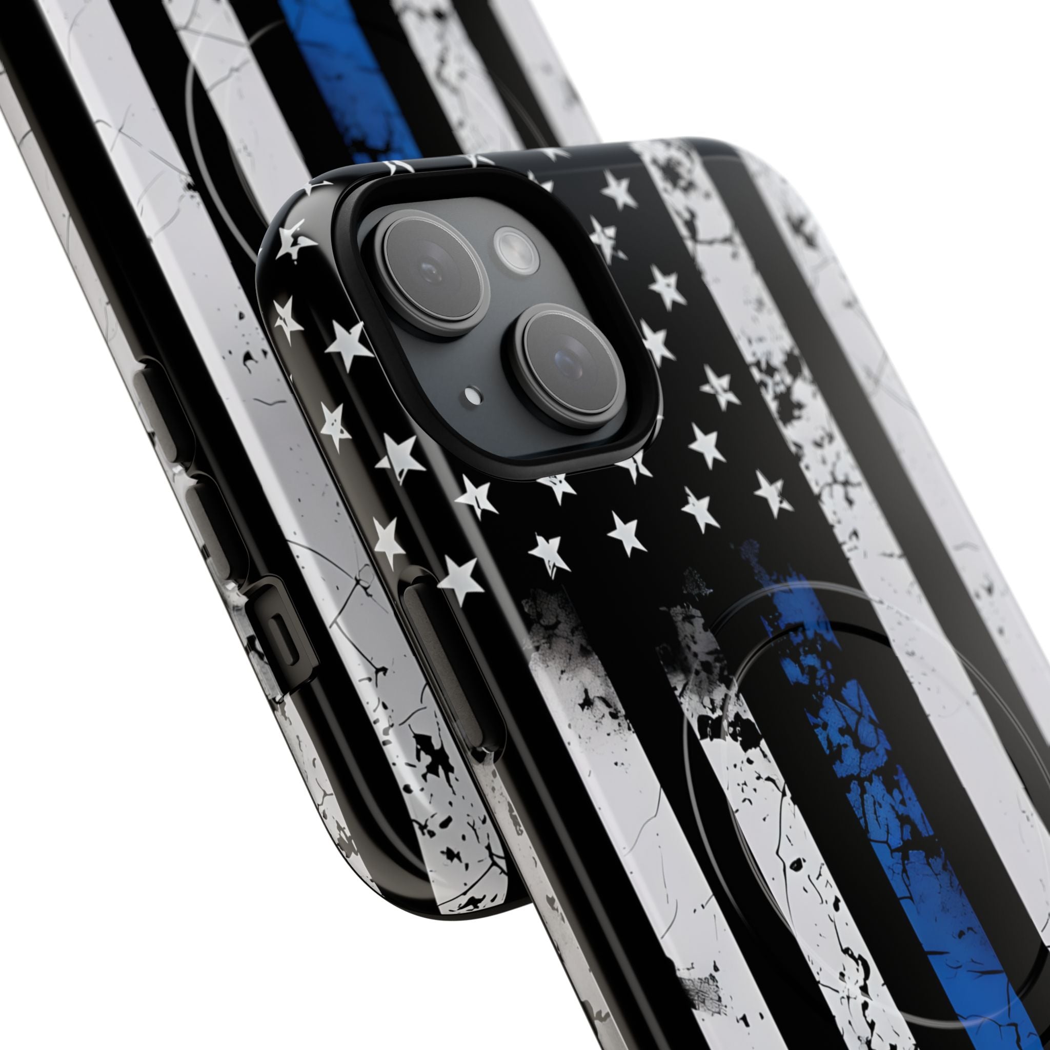 Gritty Cobalt Flag · Tough+ Phone Case for iPhone · Magsafe