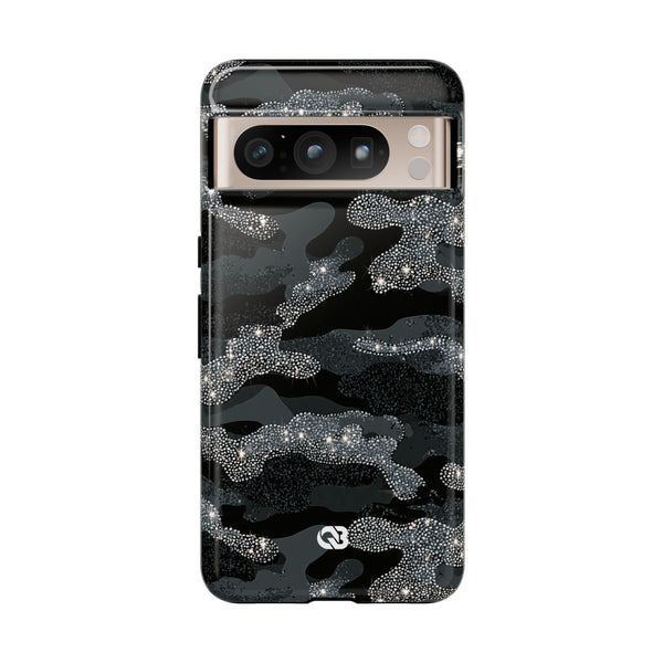 Glitter Shadow Camo · Tough Phone Case for Pixel ·  Black