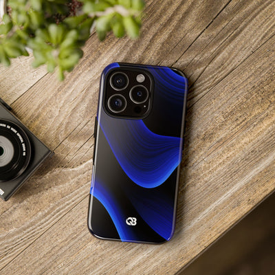 Blue Tough Phone Case for iPhone - Electric Cobalt Flow