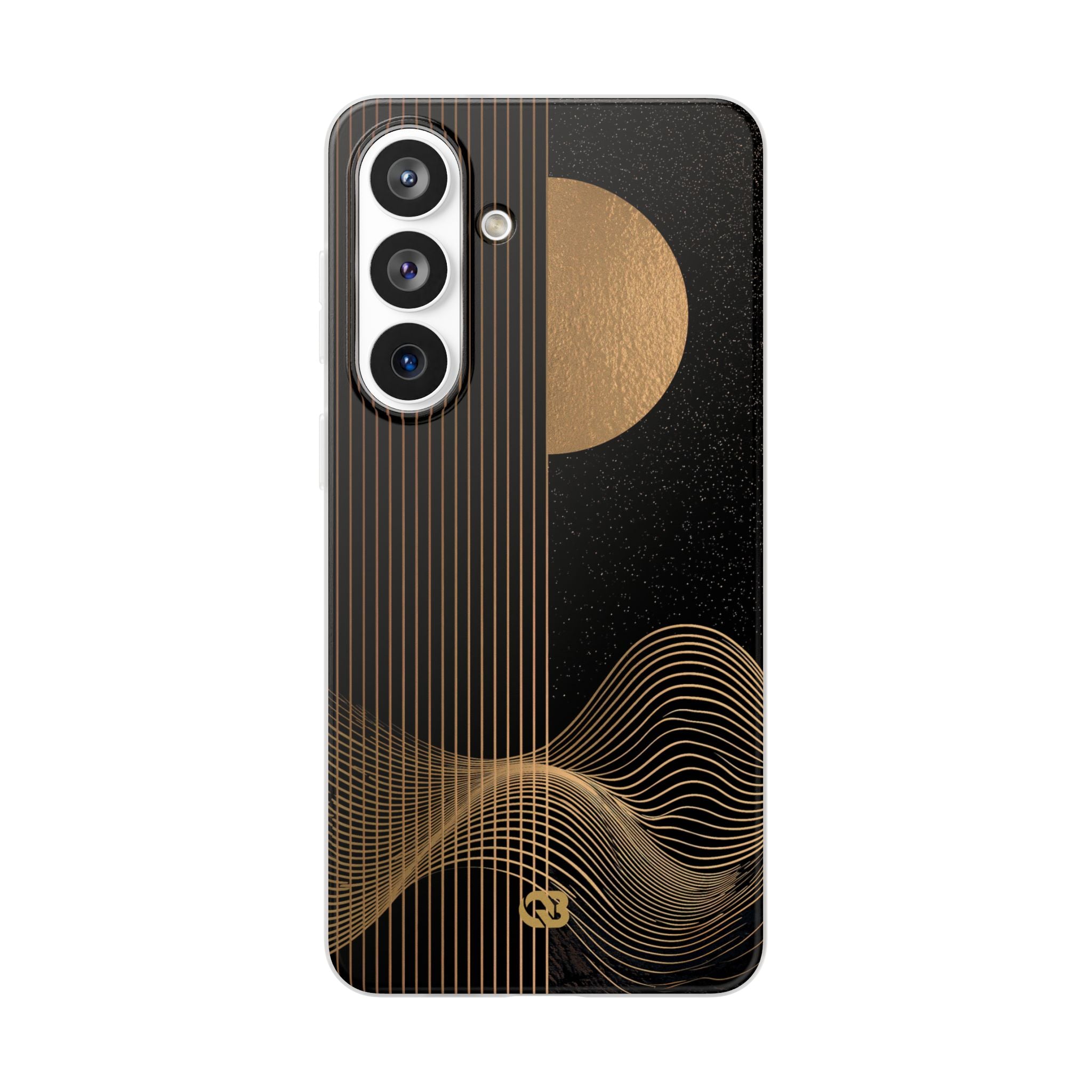 Gold Lite Phone Case for Samsung - Gilded Obsidian Dunes