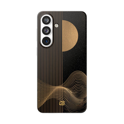 Gold Lite Phone Case for Samsung - Gilded Obsidian Dunes