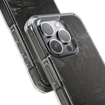 Obsidian Circuitry · Clear Impact Magnetic Phone Case for iPhone ·  Black