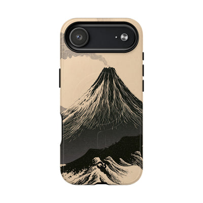 Beige Tough 2.0 Magsafe Phone Case for iPhone - Obsidian Ink Summit